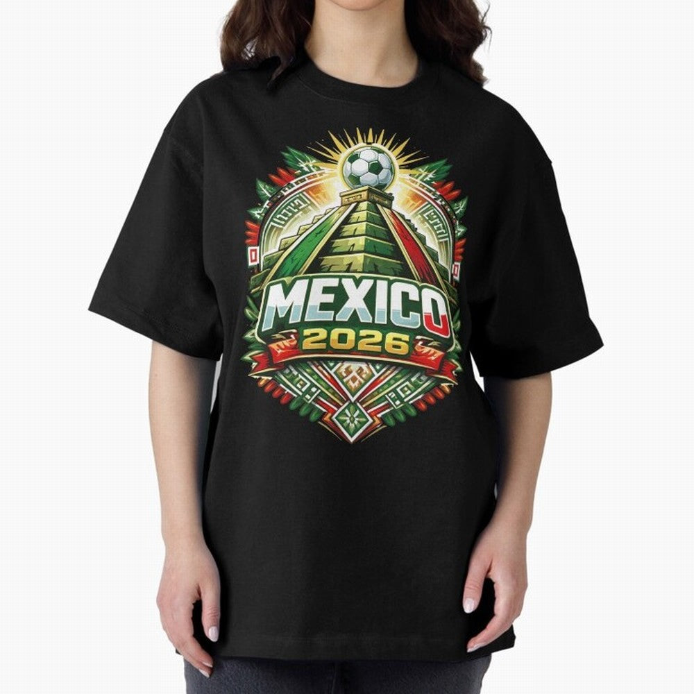 Mexico Soccer 2026 Art Oversized T-Shirt Remember the FIFA World Cup 2026 Group Stage Journey through Messi, CR7 and Mbappe Highlights, Argentina and Brazil Pride, Goal Celebration Energy, Supporter Heritage, Football Icons and Worldwide Tournament