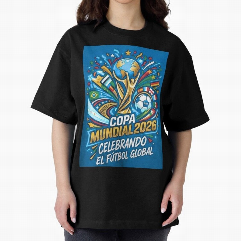 World Cup Oversized T-Shirt Showcase FIFA World Cup 2026 Capturing Cristiano Ronaldo, Haaland and CR7, Portugal Energy, Champion Mindset, Group Stage Buzz, Knockout Tension and Passionate Fan Culture; Great for Watch Parties, Sports Bars, Family
