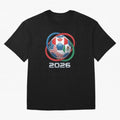 3D Realistic World Cup 2026 Soccer Ball with Rings Oversized T-Shirt Honor the Beautiful Game during FIFA World Cup 2026 Group Stage for Fans of CR7 and Messi and France and Portugal, Bringing Champion Mindset, Group Stage Buzz, Knockout Tension