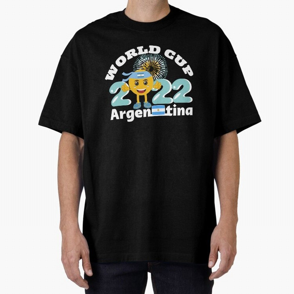 Football World Cup 2022 Winner. Argentina 2022. Oversized T-Shirt Embrace FIFA World Cup 2026 USA Canada Mexico for Fans of Haaland and England and Germany, Bringing Match Day Excitement, Supporter Culture, Golden Goals and Global Football Passion;
