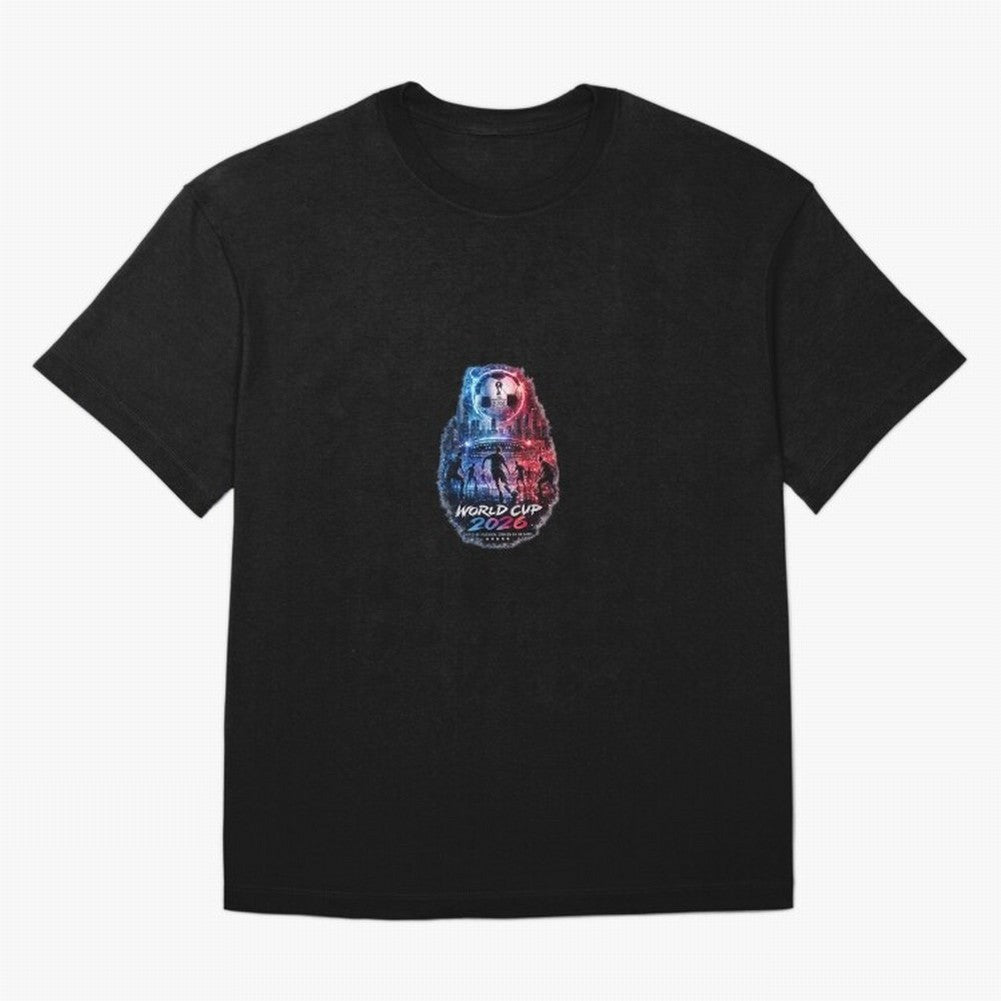 Copy of World Cup 2026 ¨C United Passion ?? | Neon Football Design Oversized T-Shirt Refresh FIFA World Cup 2026 Driven by Messi, Neymar and Mbappe, Germany Energy, Sports Nostalgia, International Competition, Famous Players and Unforgettable