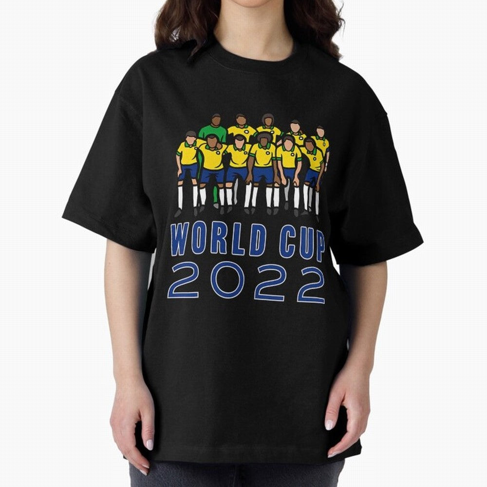 World Cup 2022 Oversized T-Shirt Follow Every Goal of the FIFA World Cup 2026 USA Canada Mexico Journey through Messi, Neymar and Mbappe Highlights, Brazil, Portugal and Argentina Pride, Match Day Excitement, Supporter Culture, Golden Goals and