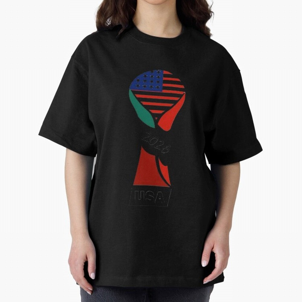T-shirt usa FIFA world 2026 Oversized T-Shirt Celebrate Football Dreams Across FIFA World Cup 2026 Group Stage Featuring Haaland and Mbappe, Argentina, France and Brazil Energy, Soccer Culture, Superstar Moments, National Team Dreams and