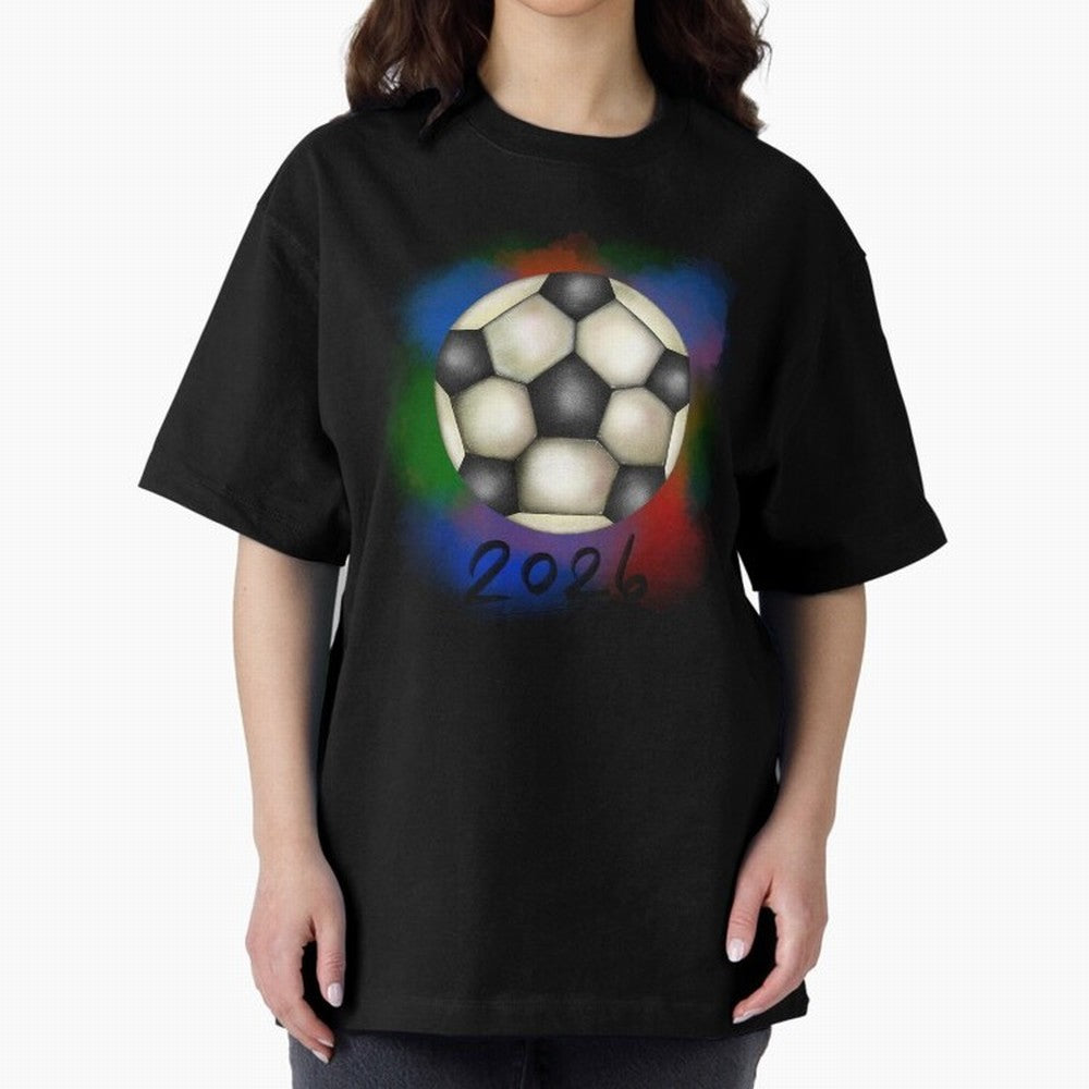 Football soccer Oversized T-Shirt Celebrate Rivalries and Pride in Global Football Passion for FIFA World Cup 2026, Inspired by Haaland and Mbappe, England, France and Netherlands, Champion Mindset, Group Stage Buzz, Knockout Tension and Passionate