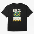 Brazil Soccer Football 2026 Oversized T-Shirt Join the Countdown to the FIFA World Cup 2026 Journey through CR7 Highlights, Argentina and Brazil Pride, Vintage Soccer Flavor, Modern Football Stars, National Flags and Final Night Emotion; Perfect