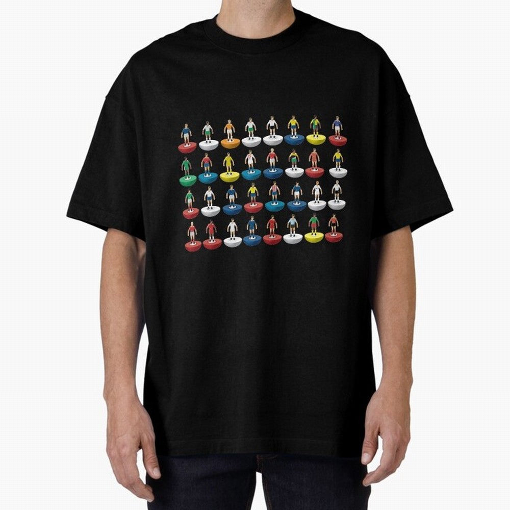 World Subbuteo players Oversized T-Shirt Show Up for the Glory of Global Football Passion for FIFA World Cup 2026 Group Stage, Built around Neymar, Germany, Game Day Rituals, Football Legends, Country Pride and the Road to the Final; Great for