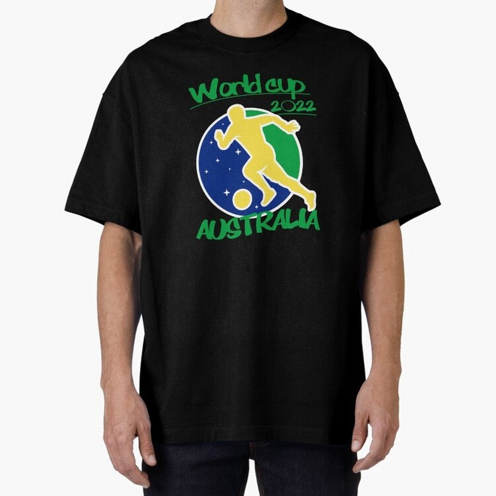 Australia World Cup 2022 Oversized T-Shirt Bring Trophy Dreams to FIFA World Cup 2026 Filled with Neymar, Haaland and Cristiano Ronaldo, Spain Energy, Tournament Hype, Historic Matchups, Family Viewing Parties and Global Sports Pride; Built for