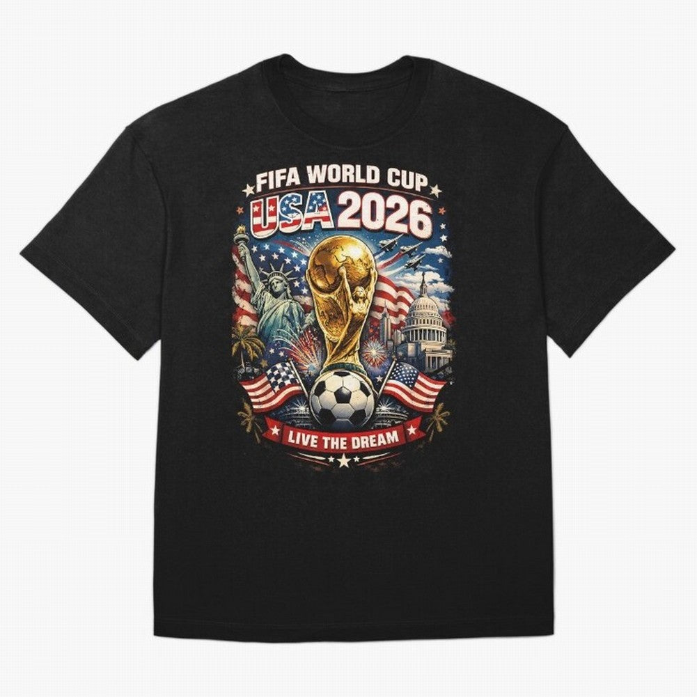 Fifa World Cup USA 2026 Colour Oversized T-Shirt Make Your Look Match the FIFA World Cup 2026 Journey through CR7 Highlights, Brazil Pride, Champion Mindset, Group Stage Buzz, Knockout Tension and Passionate Fan Culture; Ideal for Fans Who Follow