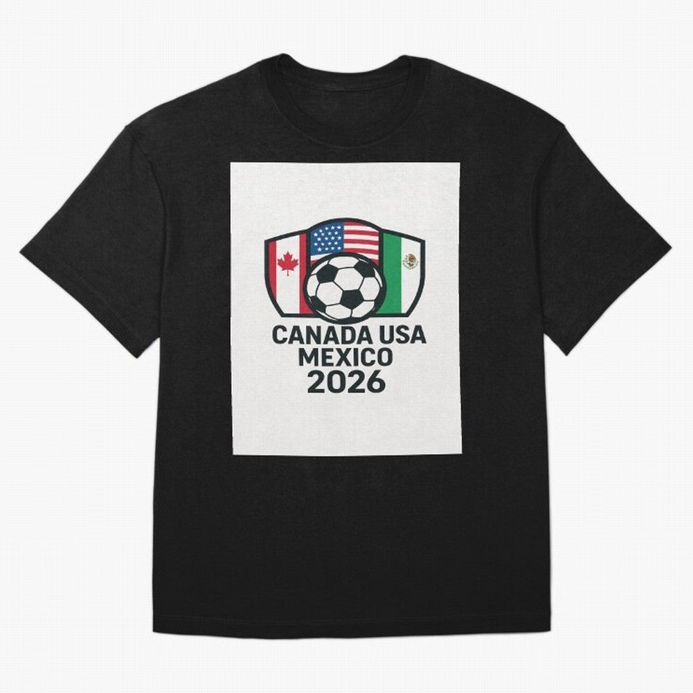 World Cup Soccer 2026 Canada USA Mexico Design Oversized T-Shirt Cheer for FIFA World Cup 2026 Group Stage Spirit, with England, Cristiano Ronaldo, Stadium Memories, Football Loyalty, International Chants and Championship Tradition; Great for Watch