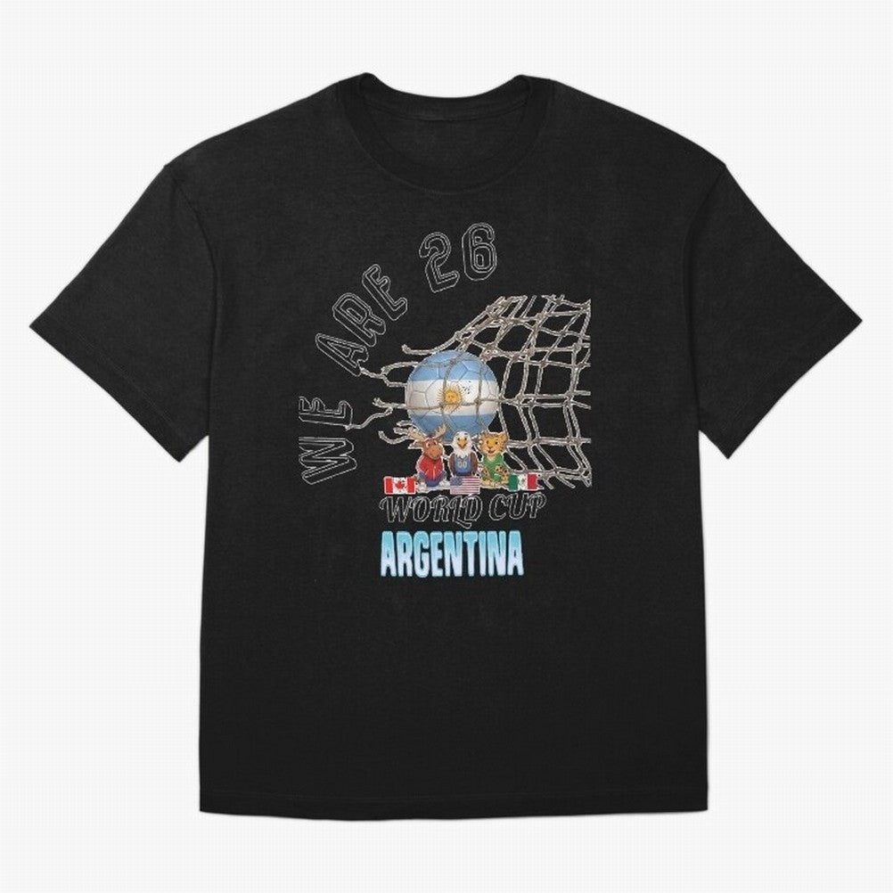 World Cup 26 - Argentina Oversized T-Shirt Feel International Energy from Match Day Hype around FIFA World Cup 2026 USA Canada Mexico, CR7, Portugal, Spain and Germany, Game Day Rituals, Football Legends, Country Pride and the Road to the Final;