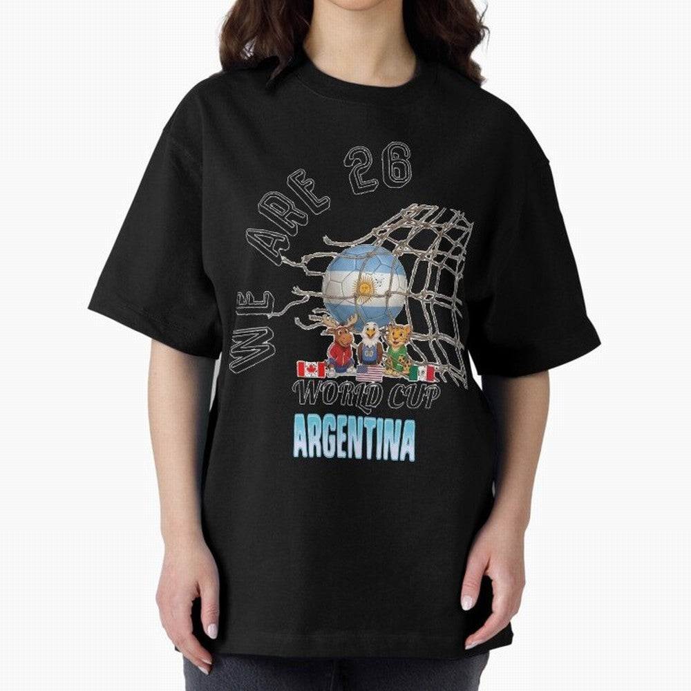 World Cup 26 - Argentina Oversized T-Shirt Feel International Energy from Match Day Hype around FIFA World Cup 2026 USA Canada Mexico, CR7, Portugal, Spain and Germany, Game Day Rituals, Football Legends, Country Pride and the Road to the Final;