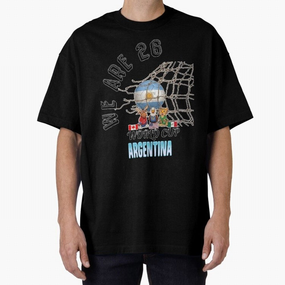 World Cup 26 - Argentina Oversized T-Shirt Feel International Energy from Match Day Hype around FIFA World Cup 2026 USA Canada Mexico, CR7, Portugal, Spain and Germany, Game Day Rituals, Football Legends, Country Pride and the Road to the Final;