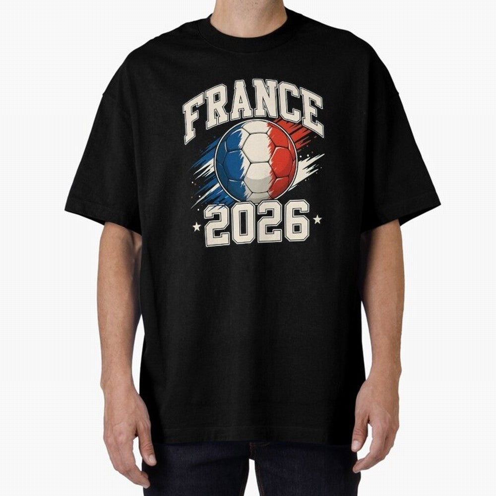 France 2026 World Cup for Football Fans and Teams Oversized T-Shirt Honor the Football Icons of Match Day Hype around FIFA World Cup 2026 Group Stage, Mbappe and Neymar, Brazil, Portugal and Argentina, Goal Celebration Energy, Supporter Heritage,