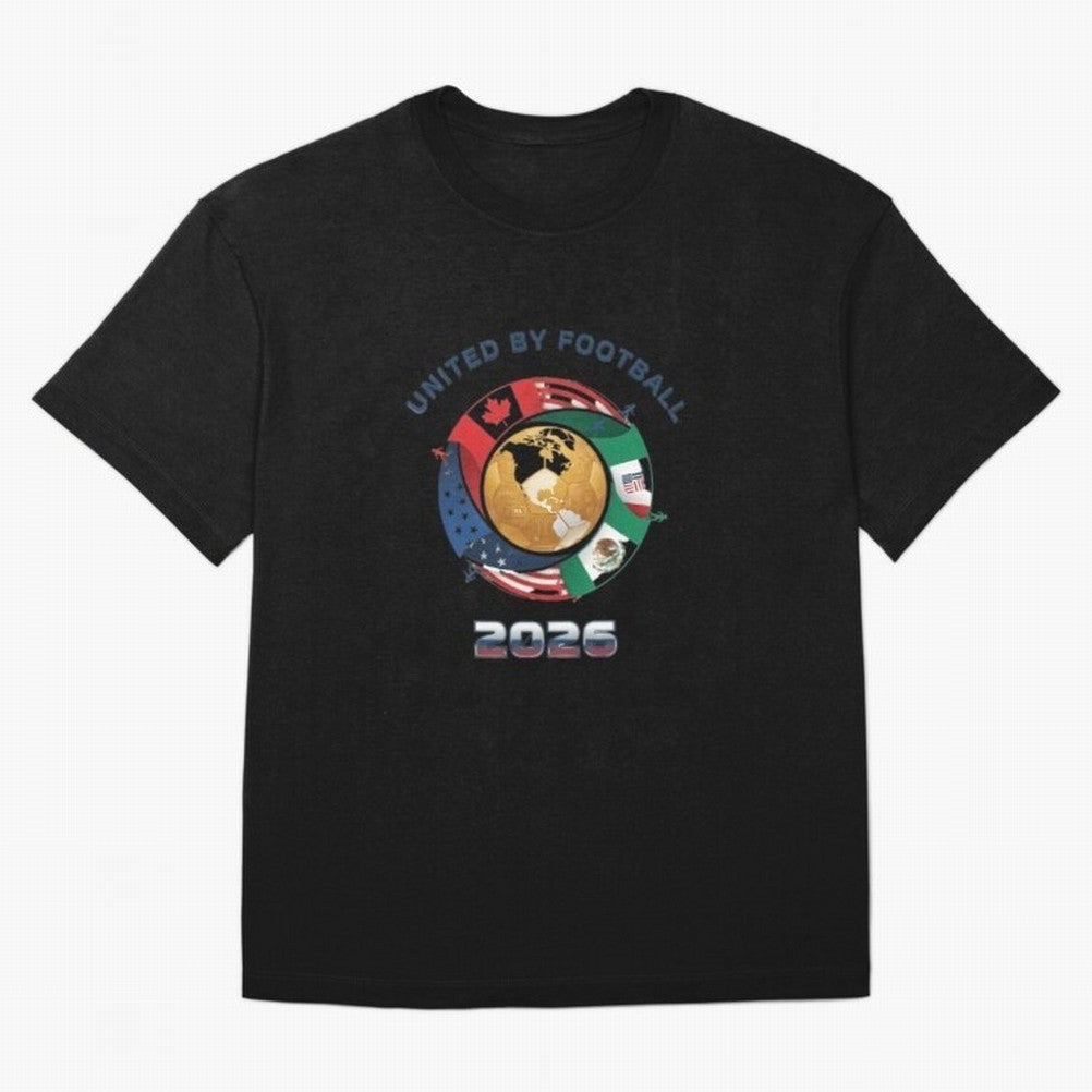 United By Football 2026 Oversized T-Shirt Make Your Look Match FIFA World Cup 2026 Spirit, Driven by Argentina and Brazil, Messi, CR7 and Mbappe, Classic Soccer Heritage, Championship Pressure, Fan Loyalty and International Pride; Perfect for