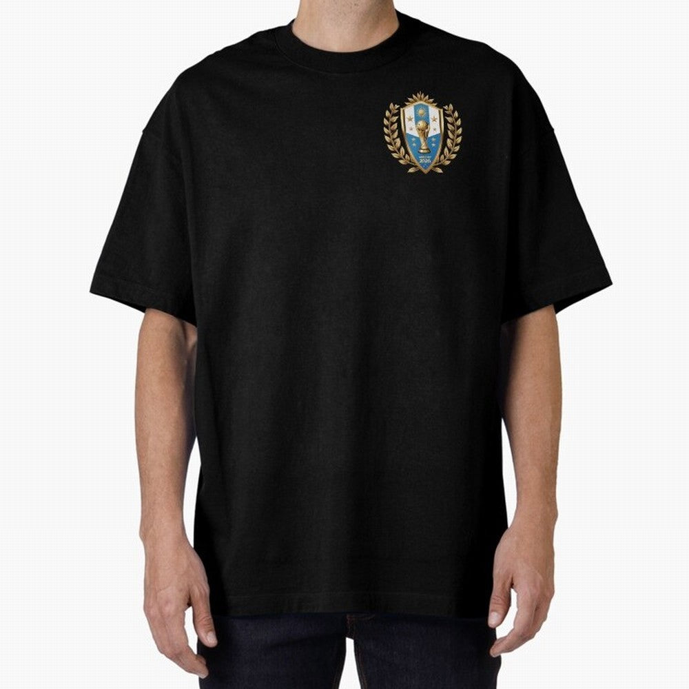 Argentina World Cup 2026 Oversized T-Shirt Carry the Dream of Global Football Passion for FIFA World Cup 2026 Group Stage, with Haaland, Argentina, Championship Spirit, Famous Goals, Roaring Crowds and International Football Unity; Built for