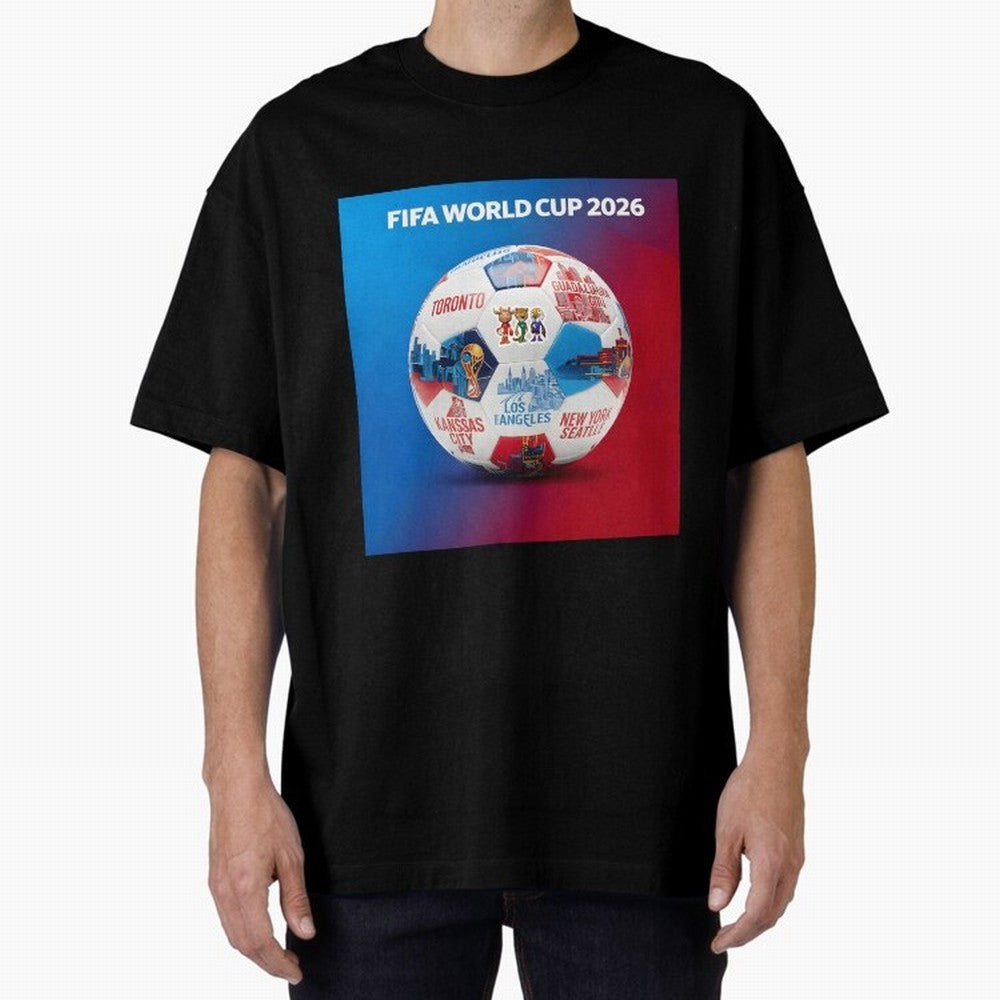 North America Football 2026 Oversized T-Shirt Feel the FIFA World Cup 2026 Journey through Cristiano Ronaldo, Haaland and CR7 Highlights, Netherlands Pride, Global Supporter Spirit, Legendary Goals, National Colors and Tournament Celebration; Ideal