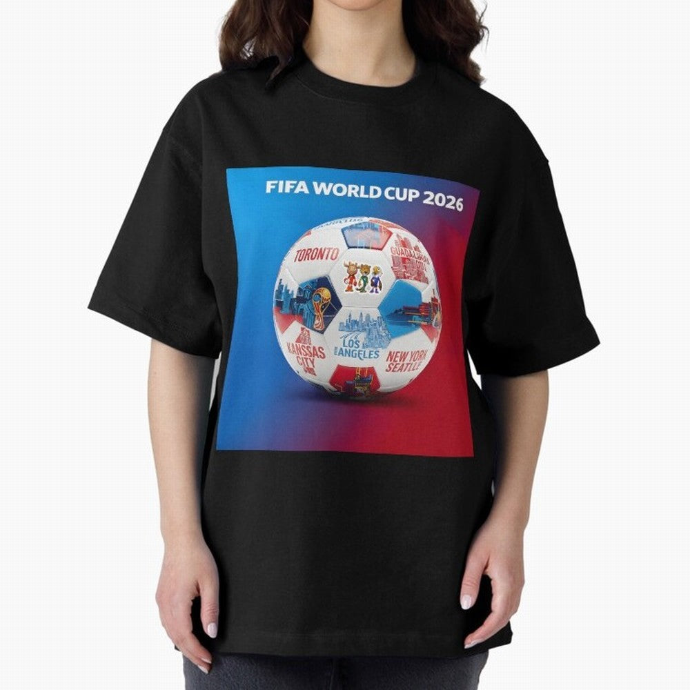 North America Football 2026 Oversized T-Shirt Feel the FIFA World Cup 2026 Journey through Cristiano Ronaldo, Haaland and CR7 Highlights, Netherlands Pride, Global Supporter Spirit, Legendary Goals, National Colors and Tournament Celebration; Ideal