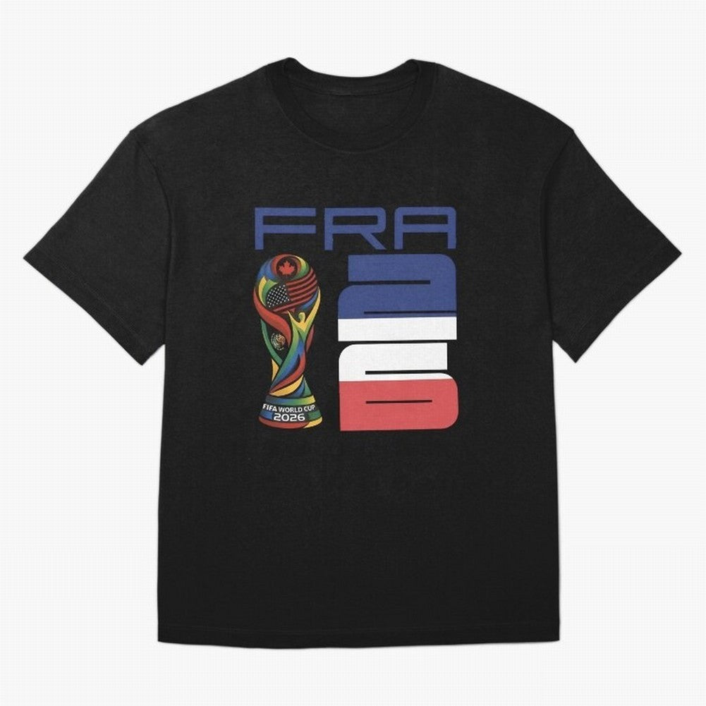 France World Cup 2026 Soccer - FRA 26 Blue White Red Oversized T-Shirt Bring International Match Energy to FIFA World Cup 2026 Group Stage Spirit, Connected to Netherlands, Messi and Cristiano Ronaldo, Worldwide Fan Energy, Dramatic Goals, Stadium