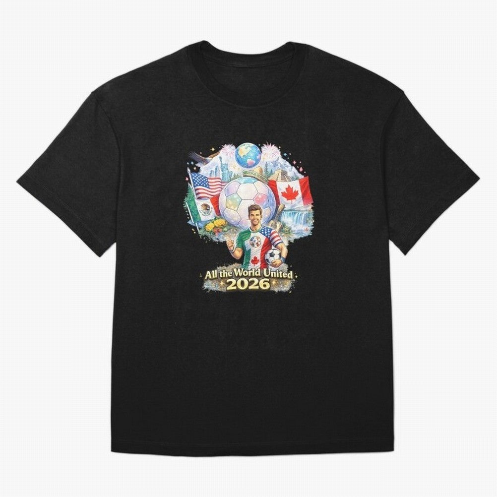 All The World United 2026 Football Design Oversized T-Shirt Celebrate the Stars of the FIFA World Cup 2026 Journey through Neymar, Haaland and Cristiano Ronaldo Highlights, Netherlands Pride, Game Day Rituals, Football Legends, Country Pride and