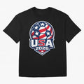 USA 2026 World Cup T-Shirt - Star Spangled Soccer Design - American Host Fan Tee Oversized T-Shirt Represent the Passion of the FIFA World Cup 2026 Group Stage Journey through Haaland Highlights, Spain Pride, Stadium Memories, Football Loyalty,