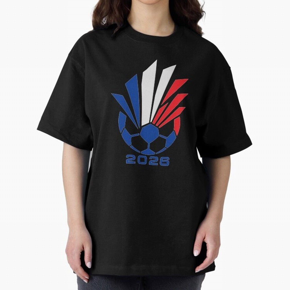 France Soccer 2026 Tricolor Burst Emblem Oversized T-Shirt Celebrate FIFA World Cup 2026 USA Canada Mexico Featuring Haaland, England Energy, Tournament Hype, Historic Matchups, Family Viewing Parties and Global Sports Pride; Created for Match Day