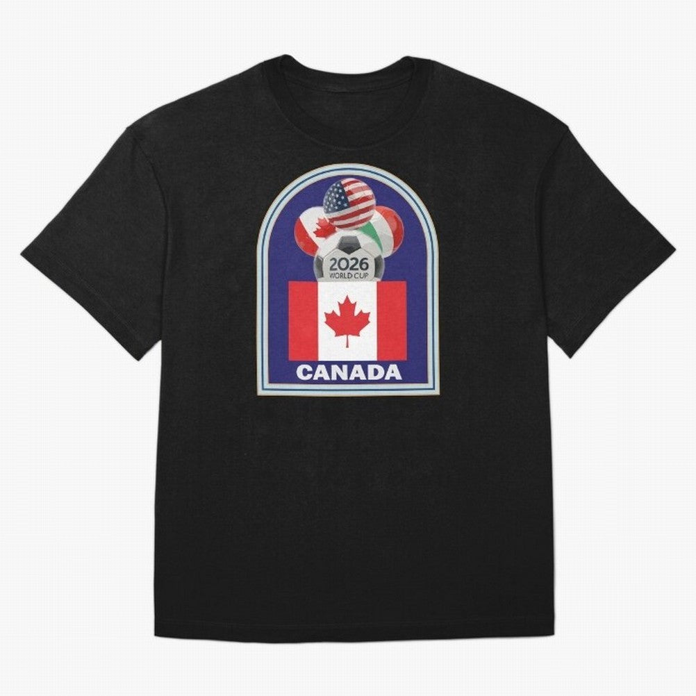 Canada 2026 Soccer T-shirt Oversized T-Shirt Carry the Colors and Pride of FIFA World Cup 2026 Group Stage for Fans of Mbappe and France, Bringing Match Day Excitement, Supporter Culture, Golden Goals and Global Football Passion; Perfect for Fans,