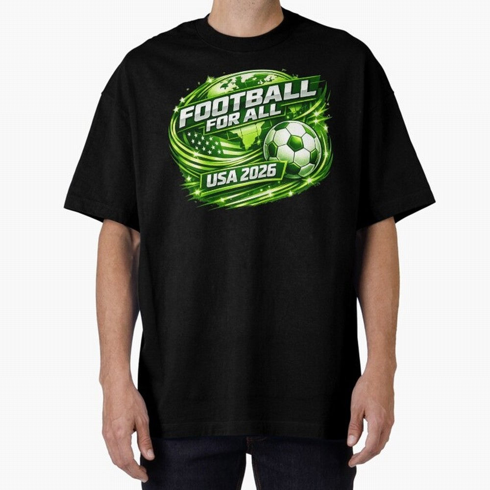 World Cup 2026 Oversized T-Shirt Live the Energy of FIFA World Cup 2026 Inspired by Neymar, Portugal, Spain and Germany Energy, Worldwide Fan Energy, Dramatic Goals, Stadium Lights and Championship Celebrations; Made for Collectors Who Enjoy Iconic