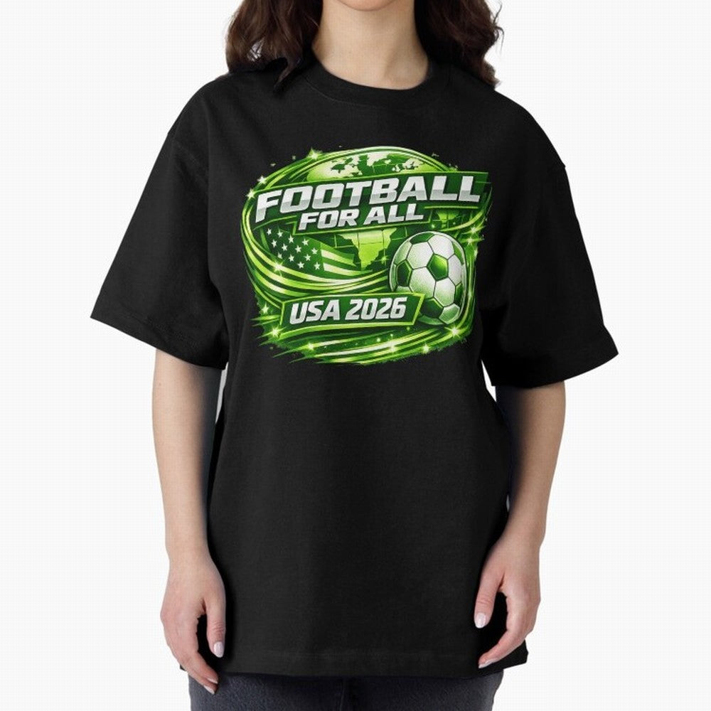 World Cup 2026 Oversized T-Shirt Live the Energy of FIFA World Cup 2026 Inspired by Neymar, Portugal, Spain and Germany Energy, Worldwide Fan Energy, Dramatic Goals, Stadium Lights and Championship Celebrations; Made for Collectors Who Enjoy Iconic