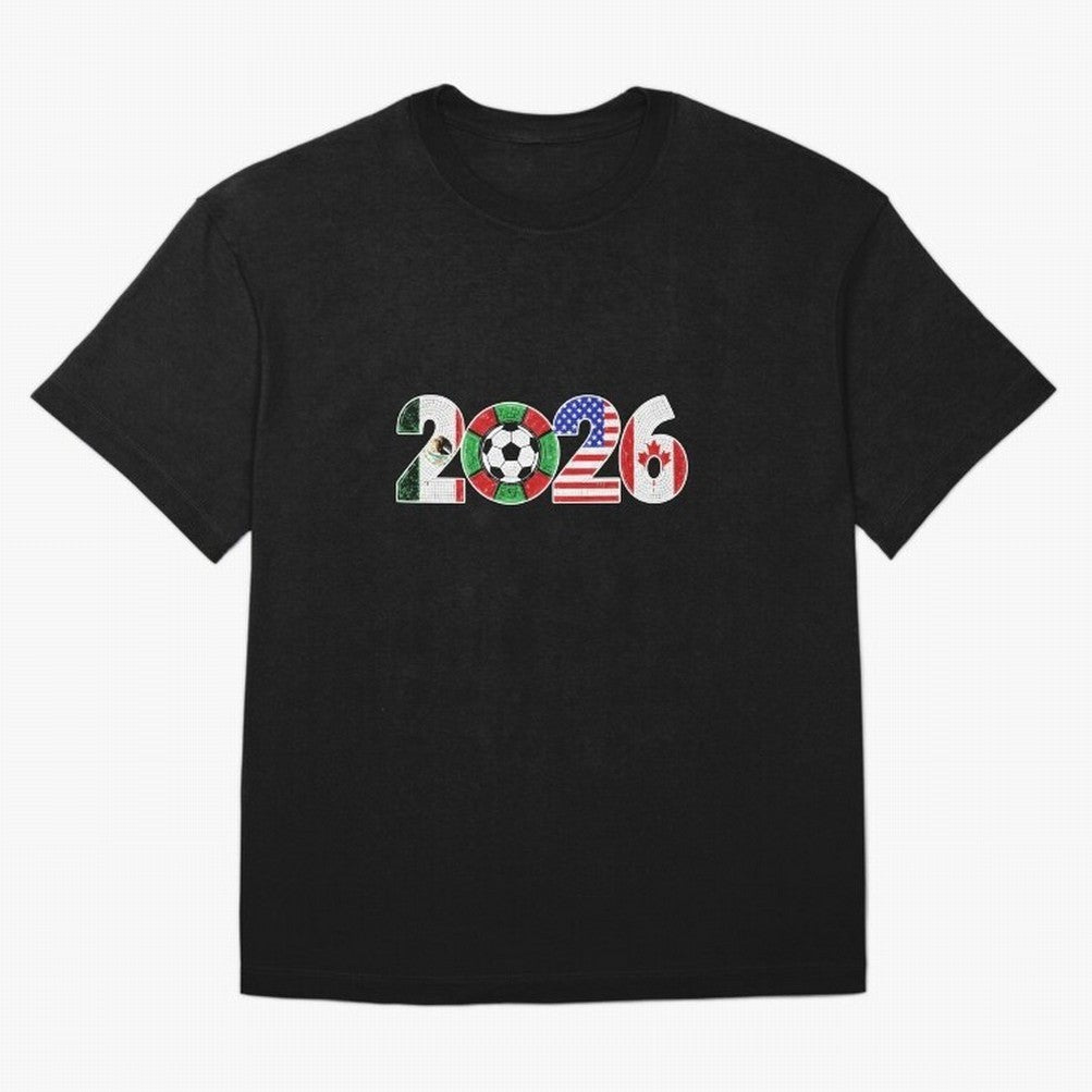 North American Soccer Spirit Team 2026 T-Shirt_82770209 Oversized T-Shirt Mark FIFA World Cup 2026 Spirit, Inspired by Argentina, France and Brazil, Messi and Cristiano Ronaldo, Football Passion, Legendary Performances, Festival Vibes and Supporter