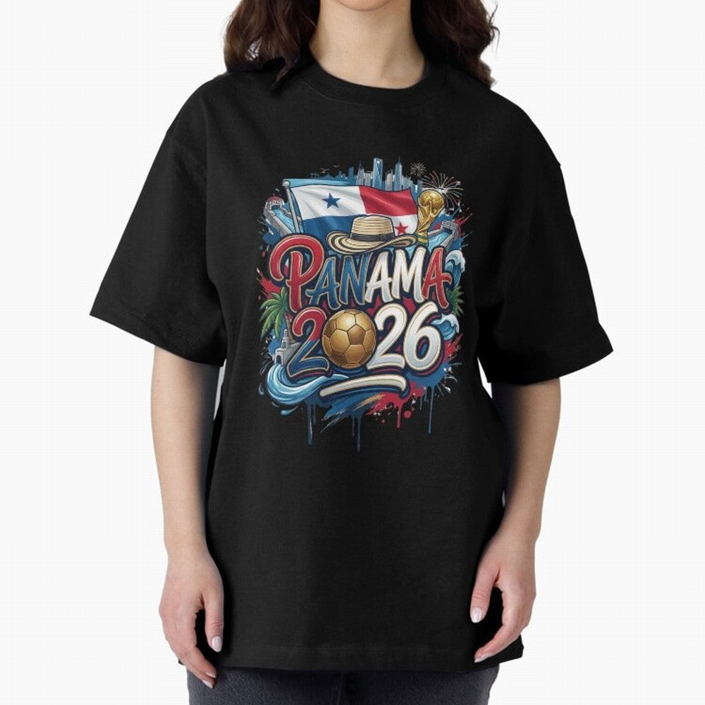 Panama World Cup 2026 Football Legacy Oversized T-Shirt Celebrate Classic Football Spirit in FIFA World Cup 2026 for Fans of CR7 and England and Germany, Bringing Stadium Memories, Football Loyalty, International Chants and Championship Tradition;
