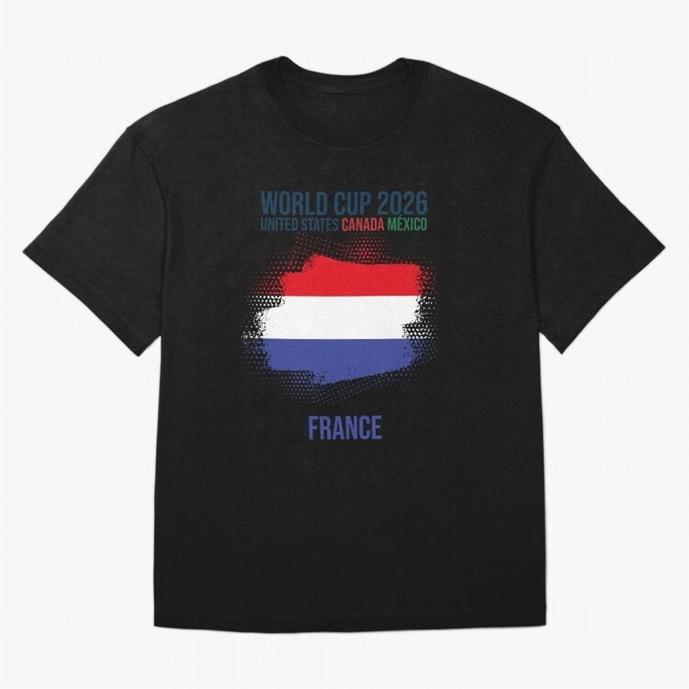 FRANCE WORLD CUP 2026 Oversized T-Shirt Celebrate FIFA World Cup 2026 Group Stage for Fans of CR7 and Spain and Netherlands, Bringing Stadium Memories, Football Loyalty, International Chants and Championship Tradition; Great for Watch Parties,