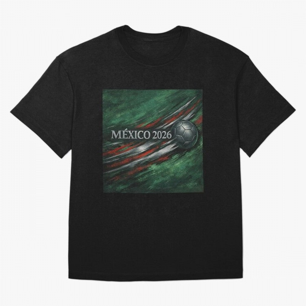 M¨¦xico 2026 Soccer Design Oversized T-Shirt Celebrate Supporters United by Global Football Passion for FIFA World Cup 2026, with Haaland and Mbappe, England and Germany, Sports Nostalgia, International Competition, Famous Players and Unforgettable
