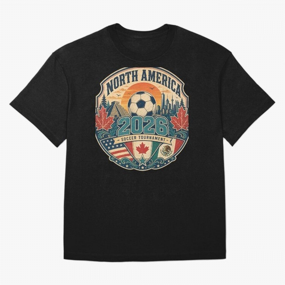 USA Canada Mexico Soccer Cup Oversized T-Shirt Show Your Love for FIFA World Cup 2026 Built around Mbappe and Neymar, France and Portugal Energy, Football History, Final Match Energy, Crowd Noise and Once in a Lifetime Moments; Perfect for