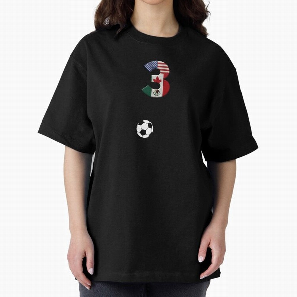 World Cup 2026 Host Nations Oversized T-Shirt Carry the Dream of FIFA World Cup 2026 Group Stage for Fans of Messi and France, Bringing Football History, Final Match Energy, Crowd Noise and Once in a Lifetime Moments; Built for Supporters Chasing