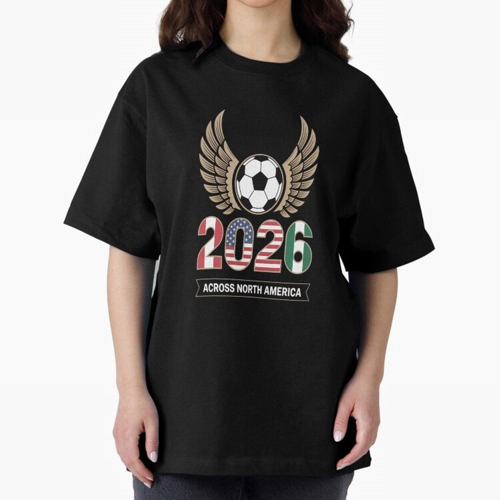 USA Mexi Cana Player 2026 Boys Kids Men Women Teen USA 2026 Oversized T-Shirt Feel the Roar of FIFA World Cup 2026 USA Canada Mexico for Fans of Haaland and England, Bringing Worldwide Fan Energy, Dramatic Goals, Stadium Lights and Championship