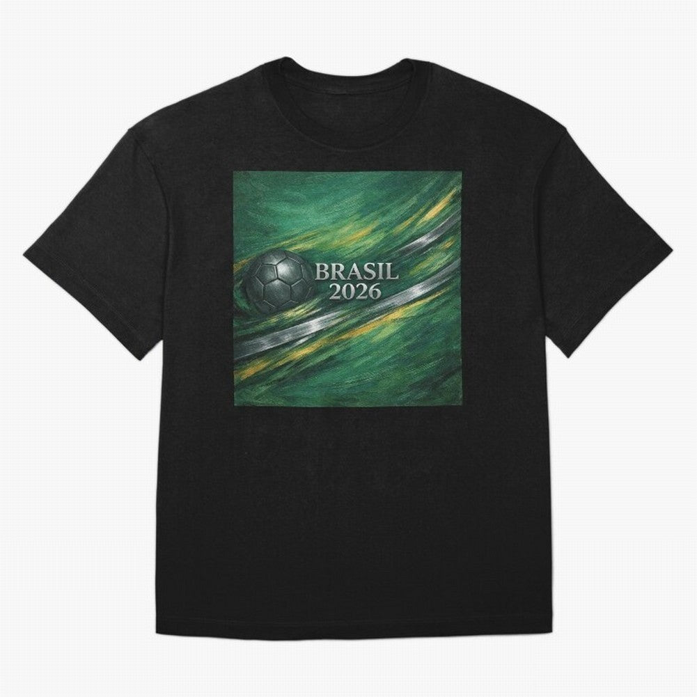 Brazil World Cup 2026 Concept Oversized T-Shirt Carry FIFA World Cup 2026 for Fans of Haaland and France and Portugal, Bringing Soccer Culture, Superstar Moments, National Team Dreams and Competitive Fire; Made for Die Hard Supporters, Soccer