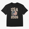 USA 2026 World Cup Soccer Oversized T-Shirt Honor Match Day Hype around FIFA World Cup 2026 USA Canada Mexico, CR7, France, Retro Football Energy, Iconic Rivalries, Trophy Chase Drama and Stadium Atmosphere; Perfect for Fans, Collectors, Family