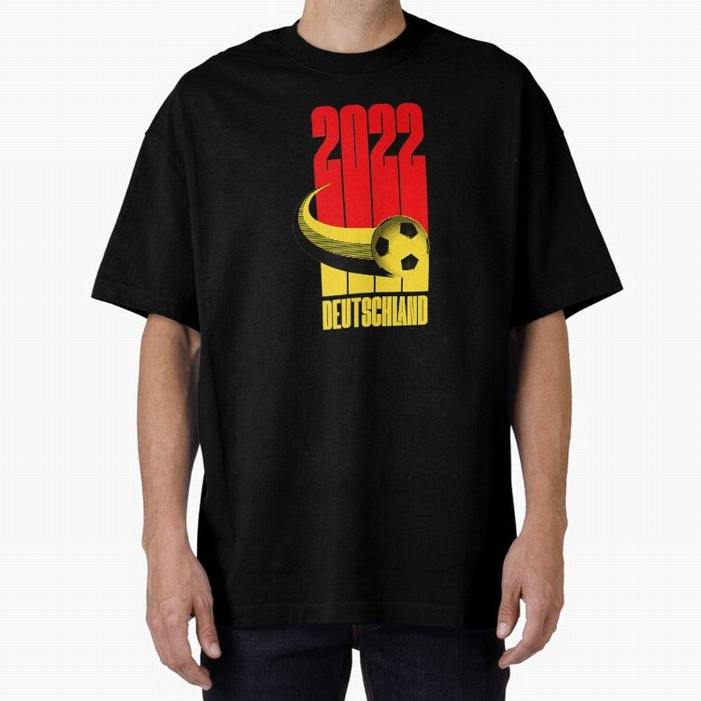 Germany 2022 Football Soccer Graphic Deutschland Oversized T-Shirt Show Fan Pride Across FIFA World Cup 2026 Group Stage Spirit, Driven by Brazil, Messi, Neymar and Mbappe, Tournament Hype, Historic Matchups, Family Viewing Parties and Global