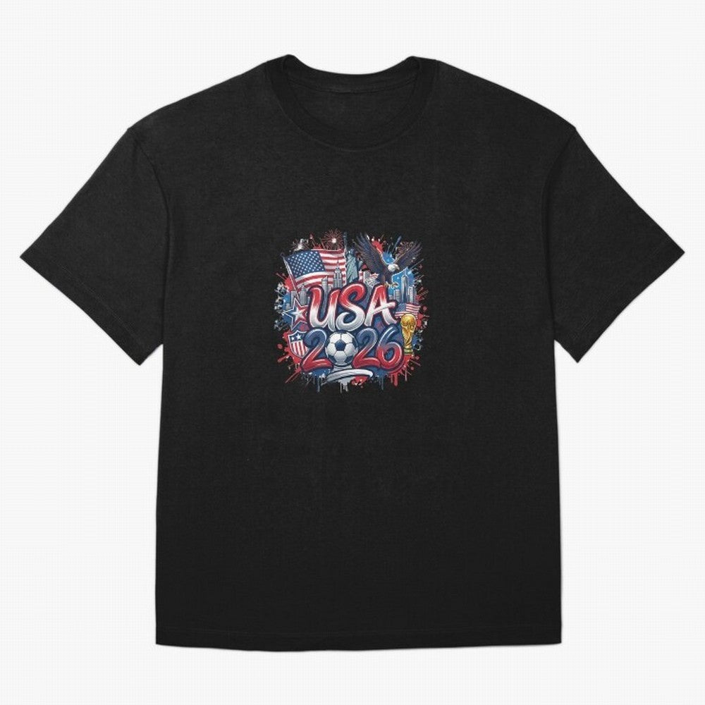 Usa World Cup 2026 Football Legacy Oversized T-Shirt Join Supporters Worldwide for FIFA World Cup 2026 USA Canada Mexico Inspired by Neymar, Haaland and Cristiano Ronaldo, Brazil Energy, Football Festival Excitement, Trophy Ambitions, Country