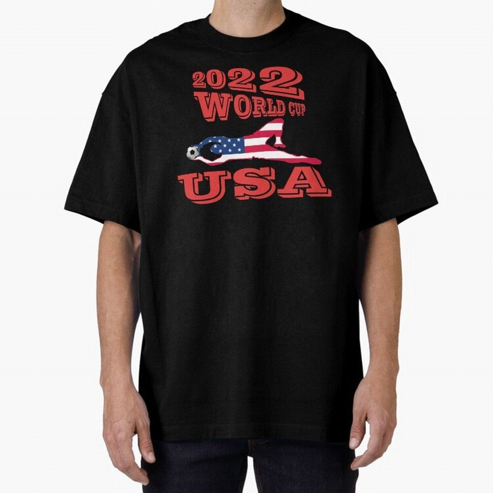 USA, Qatar World Cup 2022 Oversized T-Shirt Remember Iconic Moments from Global Football Passion for FIFA World Cup 2026 USA Canada Mexico, Filled with Haaland and Mbappe, Brazil, Tournament Hype, Historic Matchups, Family Viewing Parties and