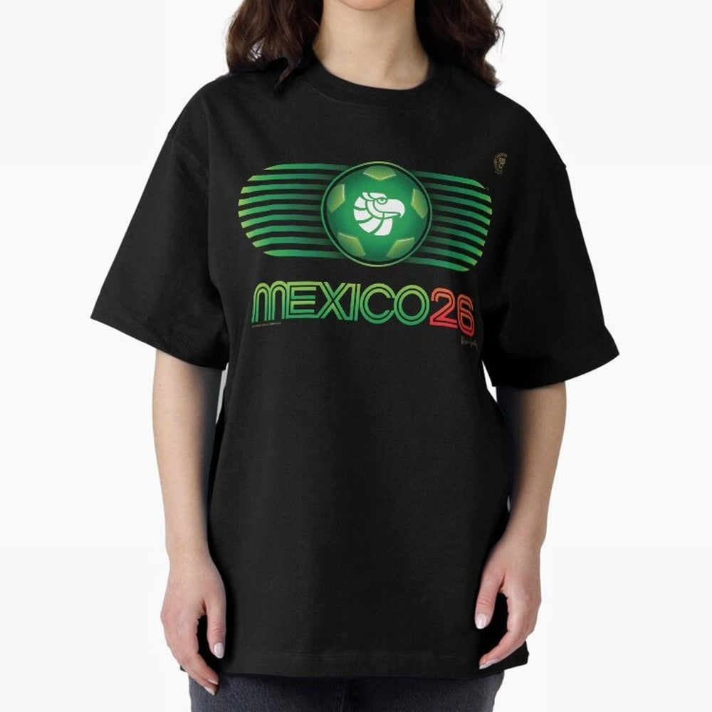 Mexico 26 World Cup Retro Logo. Autographed Oversized T-Shirt Celebrate Football Dreams Across FIFA World Cup 2026 USA Canada Mexico Spirit, Built around Spain, CR7, Stadium Memories, Football Loyalty, International Chants and Championship