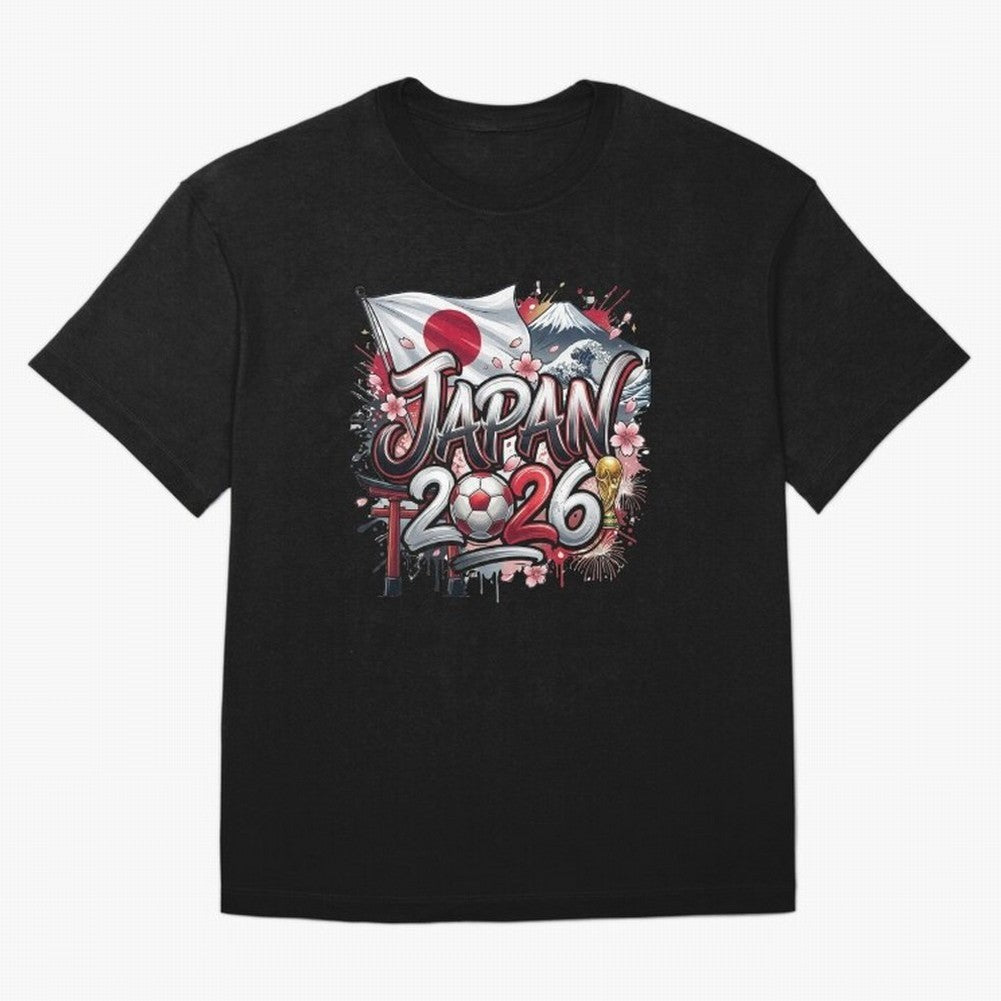 Japan World Cup 2026 Football Legacy Oversized T-Shirt Feel the Heartbeat of FIFA World Cup 2026 USA Canada Mexico Highlighting CR7, England, France and Netherlands Energy, Championship Spirit, Famous Goals, Roaring Crowds and International