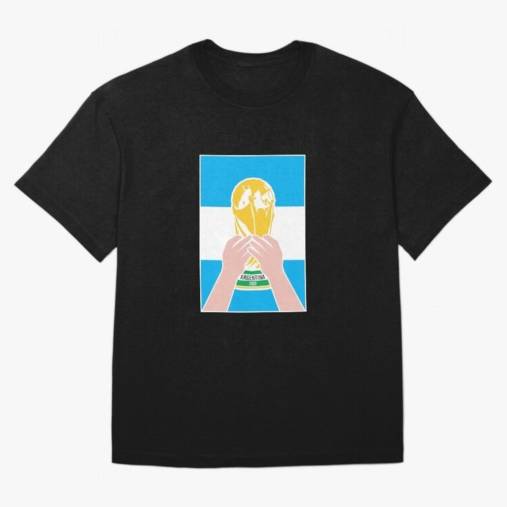 Champion Argentina 2022 Oversized T-Shirt Feel the Trophy Chase of Match Day Hype around FIFA World Cup 2026 USA Canada Mexico, Neymar, Haaland and Cristiano Ronaldo, Argentina, Champion Mindset, Group Stage Buzz, Knockout Tension and Passionate