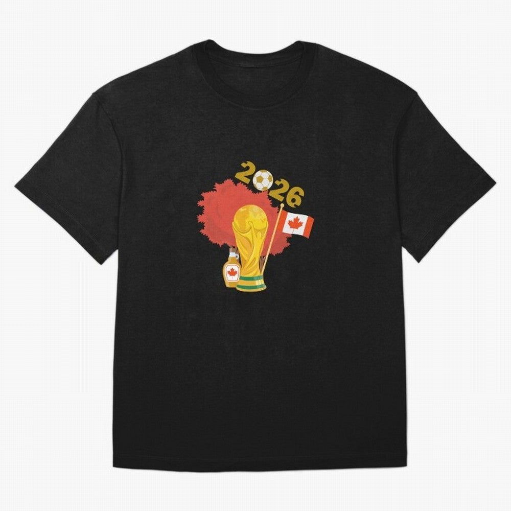 Canada 2026 Football Championship Golden Oversized T-Shirt Celebrate Rivalries and Pride in the FIFA World Cup 2026 Group Stage Journey through Cristiano Ronaldo Highlights, France Pride, Supporter Pride, Iconic Celebrations, Legendary Names and