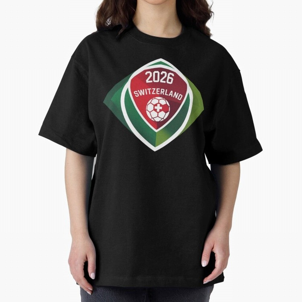 Switzerland 2026 Oversized T-Shirt Mark FIFA World Cup 2026 Filled with Cristiano Ronaldo, Haaland and CR7, Netherlands Energy, Match Day Excitement, Supporter Culture, Golden Goals and Global Football Passion; Perfect for Fans, Collectors, Family