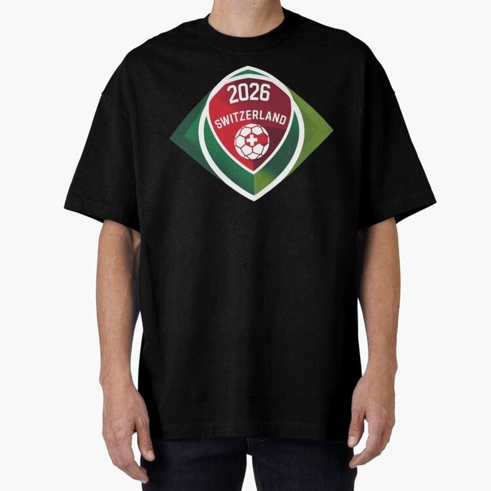 Switzerland 2026 Oversized T-Shirt Mark FIFA World Cup 2026 Filled with Cristiano Ronaldo, Haaland and CR7, Netherlands Energy, Match Day Excitement, Supporter Culture, Golden Goals and Global Football Passion; Perfect for Fans, Collectors, Family