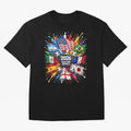 2026 Soccer World Flags USA Mexico Canada Football Paint Splash Graphic Oversized T-Shirt Celebrate Football Dreams Across the FIFA World Cup 2026 USA Canada Mexico Journey through Mbappe and Neymar Highlights, England and Germany Pride, Football