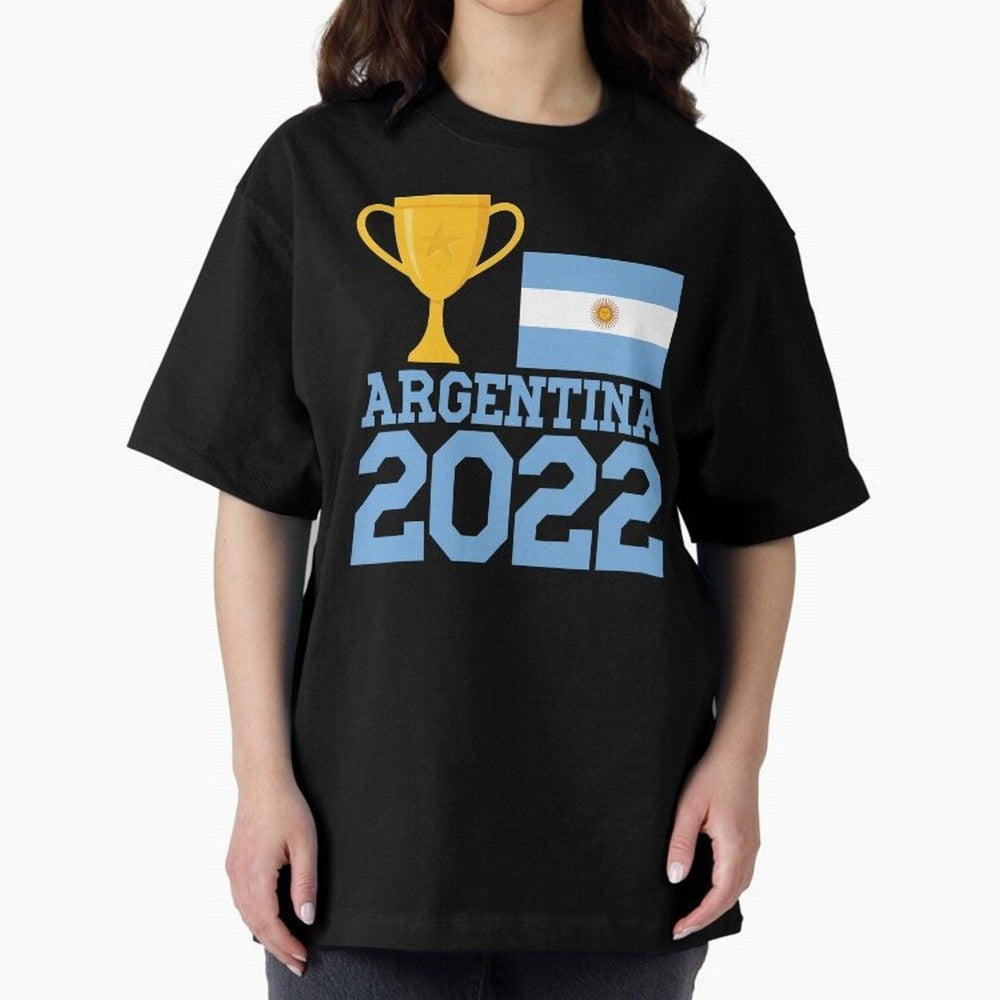 Argentina World Cup Soccer Football 2022, Argentina Soccer Jersey Argentinian Football, Argentina, Argentinian, Qatar World Cup 2022 Oversized T-Shirt Follow FIFA World Cup 2026 USA Canada Mexico Spirit, with Portugal, CR7, Sports Nostalgia,
