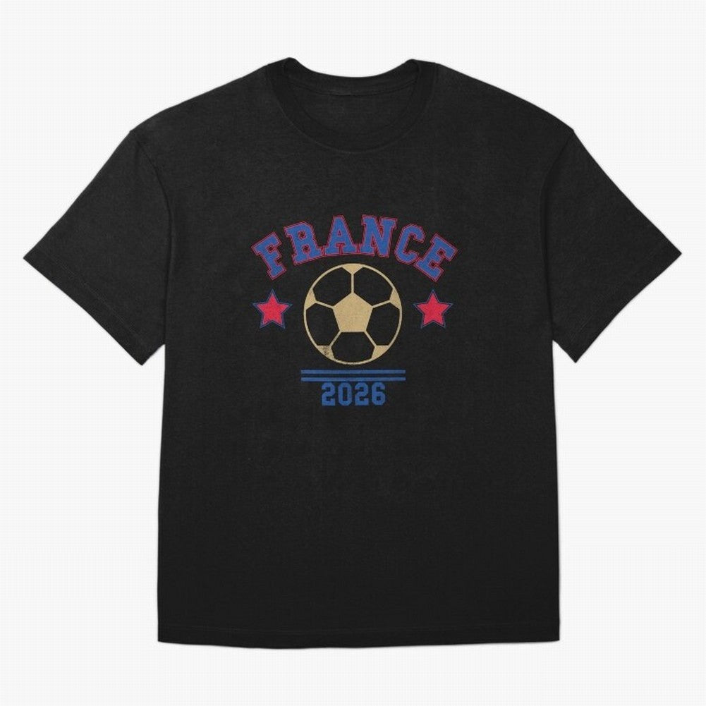 France 2026 ¡ª Vintage Soccer Tee Oversized T-Shirt Celebrate Fan Favorites in Match Day Hype around FIFA World Cup 2026 USA Canada Mexico, Neymar, Haaland and Cristiano Ronaldo, Portugal, Spain and Germany, Worldwide Fan Energy, Dramatic Goals,