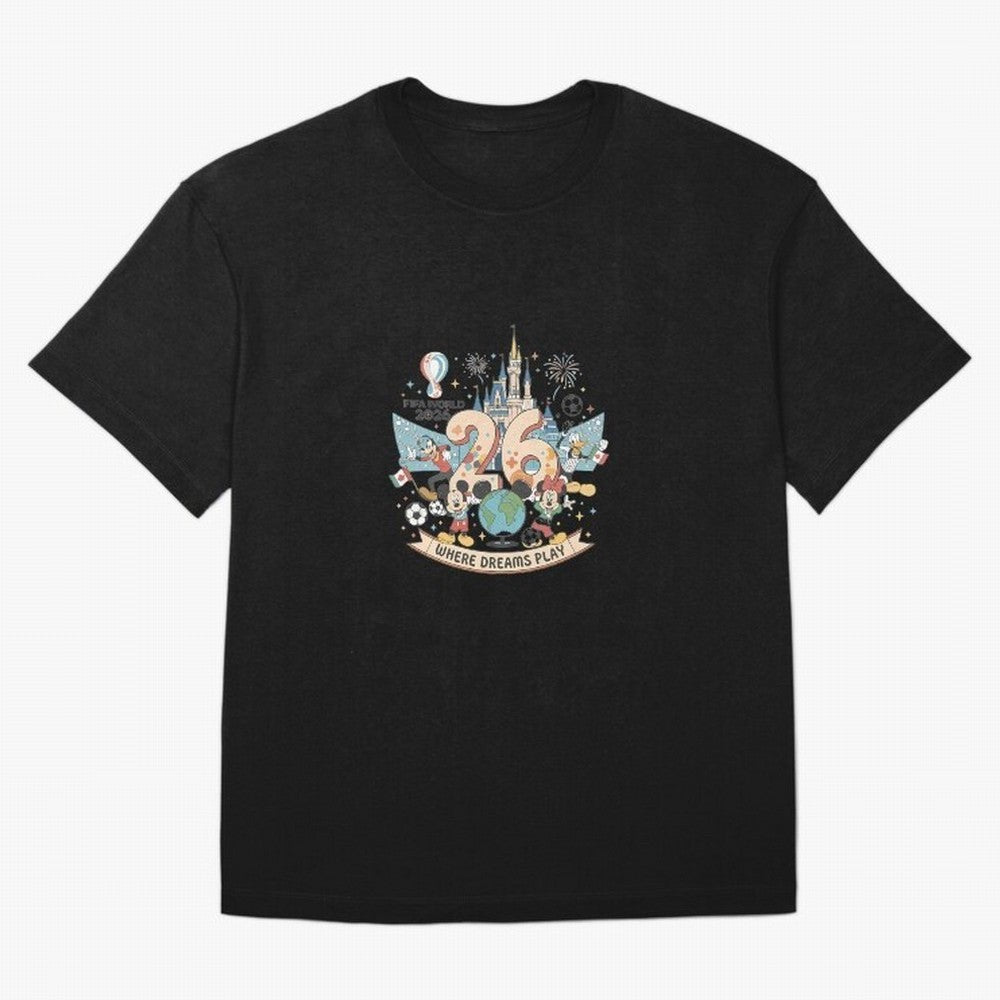 Dreamland Football 26 Oversized T-Shirt Back Your Heroes with FIFA World Cup 2026 Inspired by Messi, CR7 and Mbappe, Portugal, Spain and Germany Energy, Global Supporter Spirit, Legendary Goals, National Colors and Tournament Celebration; Great for